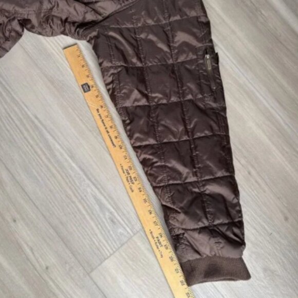 State Property Jacket Mens 4XL Brown Quilted Puffer 90's Rap Hip Hop Y2K Zip Up - Picture 12 of 12